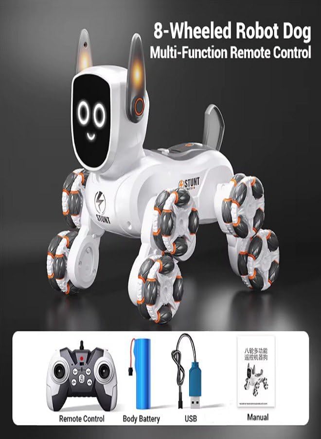 8‑Wheel Multi‑Functional RC Robot Dog Souqology