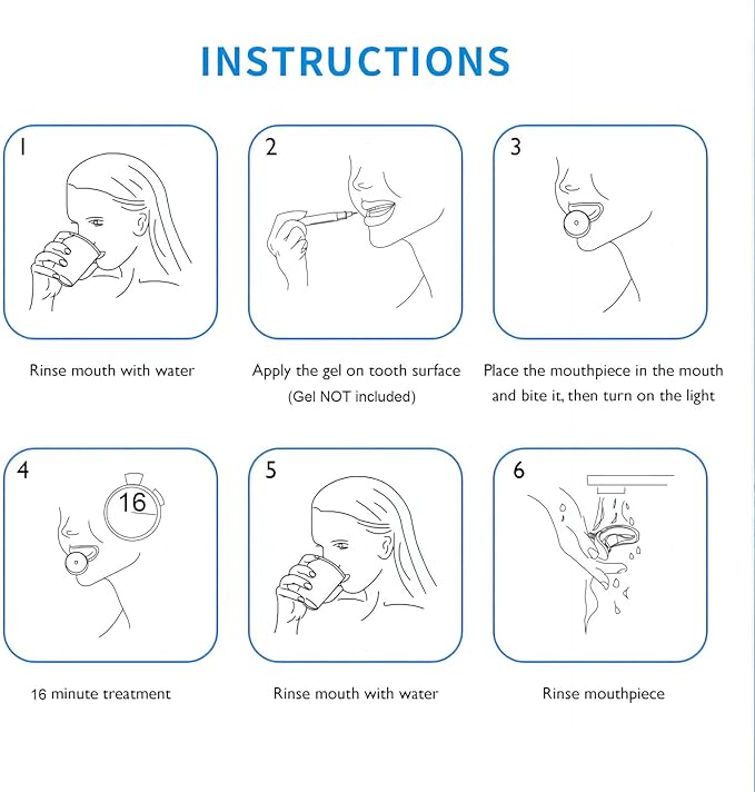 Rechargeable Teeth Whitening Light Kit Souqology
