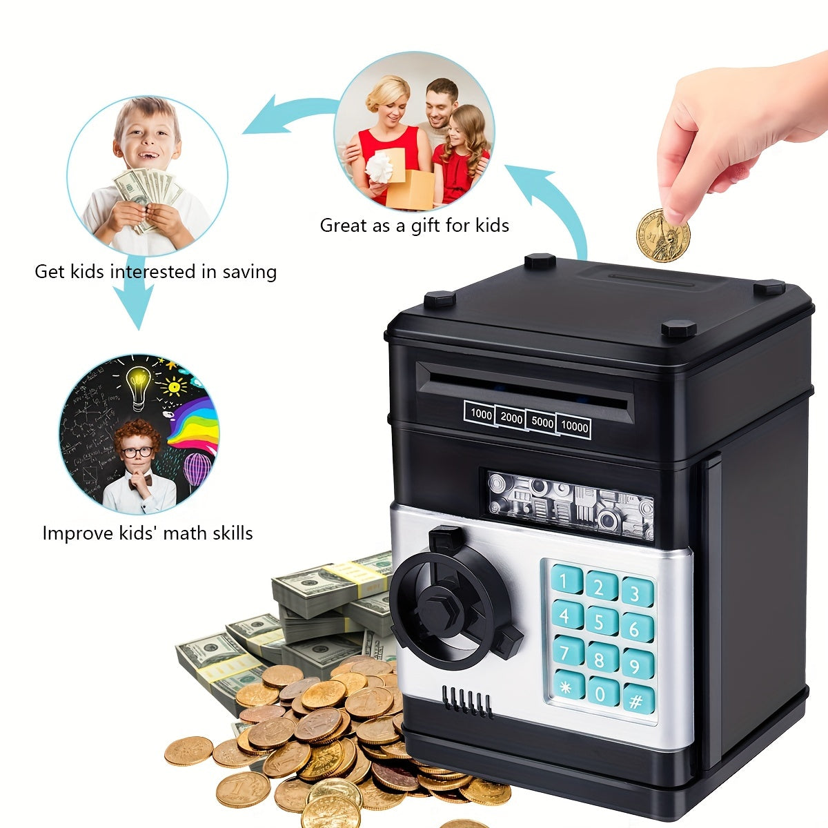 Number Bank Coin & Bill Safe Souqology