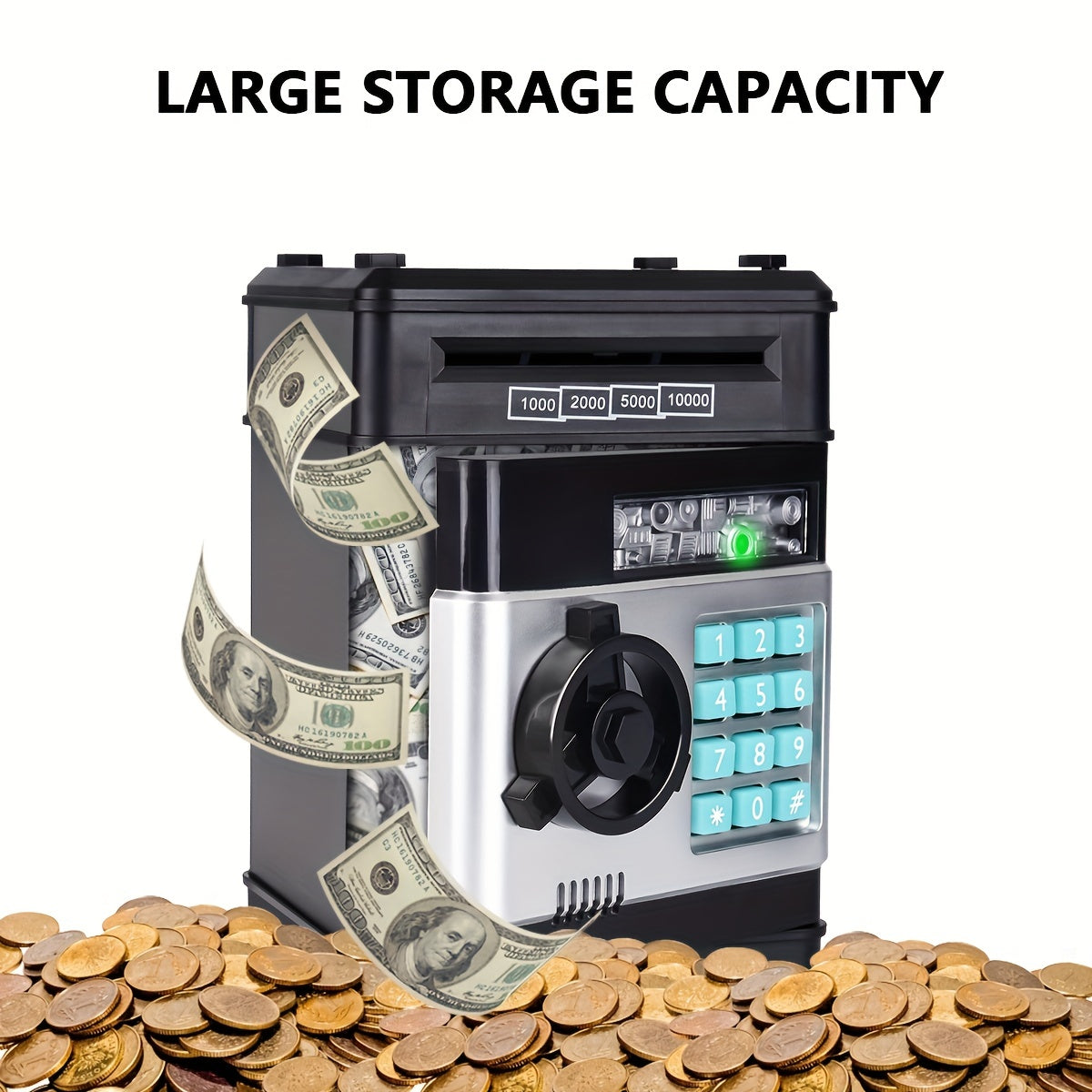 Number Bank Coin & Bill Safe Souqology