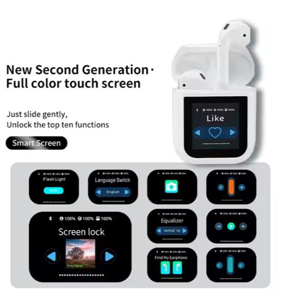 Smart LED Display Earbuds Souqology